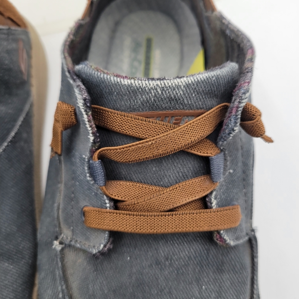 Sketchers Air Cooled Gogamat Arch Denim/Brown Spot on front Sneaker Size 10 - Picture 10 of 12